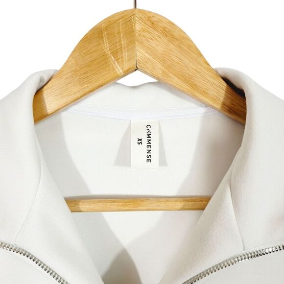 Commense Break Free Scuba Pullover Half Zip Oversize Sweatshirt in White Size XS - Picture 6 of 11